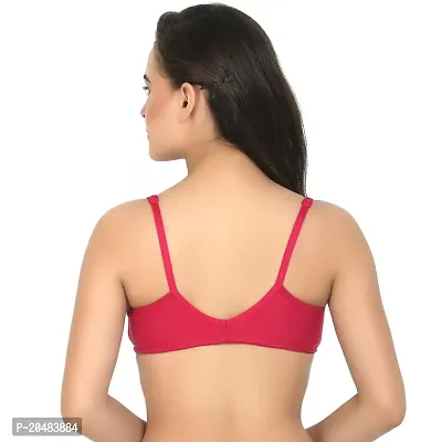 ALYANA Woman's Innerwear Cotton Bra for Woman | Non Wired | Non Padded | Front-Open Plunge Bra Combo Pack of 3 Pcs Set-thumb3