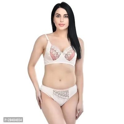 ALYANA Innerwear Cotton Hot  Sexy Bra Panty for Woman | Non Wired | Non Padded | Bridal Lingerie Set Combo Pack of 3 Pcs Set-thumb2