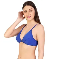 ALYANA Woman's Innerwear Cotton Bra for Woman | Non Wired | Non Padded | Front-Open Plunge Bra Combo Pack of 3 Pcs Set-thumb3