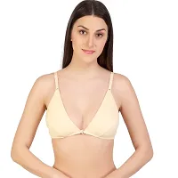 ALYANA Woman's Innerwear Cotton Bra for Woman | Non Wired | Non Padded | Front-Open Plunge Bra Combo Pack of 2 Pcs Set-thumb1