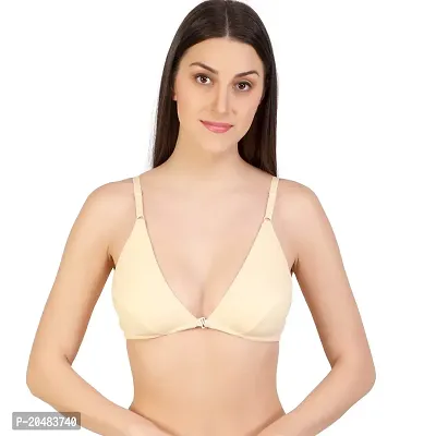 ALYANA Woman's Innerwear Cotton Bra for Woman | Non Wired | Non Padded | Front-Open Plunge Bra Combo Pack of 2 Pcs Set-thumb2