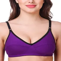 ALYANA Woman's Innerwear Cotton Bra Combo Set Non Wired | Non Padded Regular Bra Pack of 1-thumb1