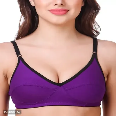 ALYANA Woman's Innerwear Cotton Bra Combo Set Non Wired | Non Padded Regular Bra Pack of 1-thumb2