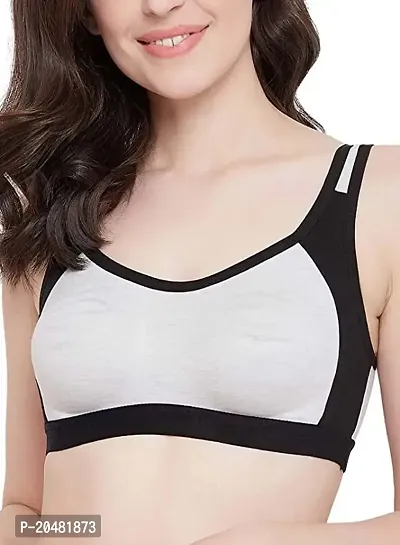 ALYANA Woman's Innerwear Multicolor Cotton Non Wired | Non Padded | Full Coverage Sports Bra Pack of 1-thumb0