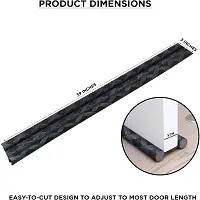 Classic Pack Of 3 Black Cobra Door Bottom Sealing Strip Guard For Home - 39 Inch-thumb1