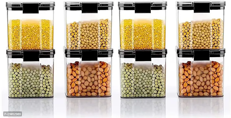 Durable Plastic Grocery Container Jar 750 ml Pack Of 8