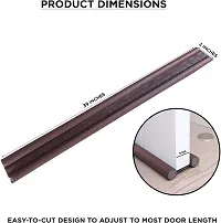 Classic Pack Of 4 Brown Door Bottom Sealing Strip Guard For Home - 39 Inch-thumb1