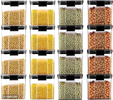 Durable Plastic Grocery Container Jar 750 ml Pack Of 16