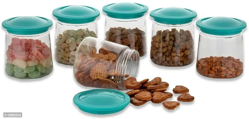 Durable Plastic Grocery Container Jar 710 ml Pack Of 6