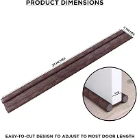 Classic Pack Of 3 Brown Cobra Door Bottom Sealing Strip Guard For Home - 39 Inch-thumb1