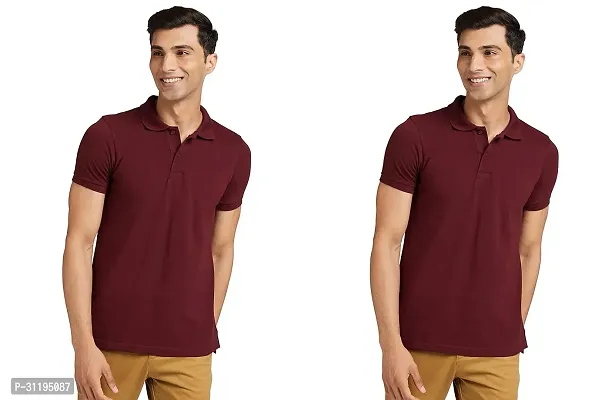 Reliable Cotton Solid Polo Tshirts For Men Pack Of 2