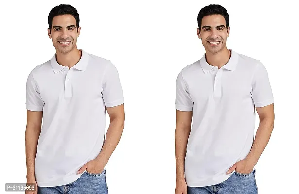 Reliable Cotton Solid Polo Tshirts For Men Pack Of 2