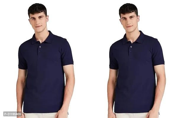 Reliable Cotton Solid Polo Tshirts For Men Pack Of 2