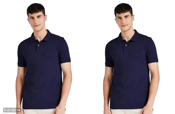 Reliable Cotton Solid Polo Tshirts For Men Pack Of 2