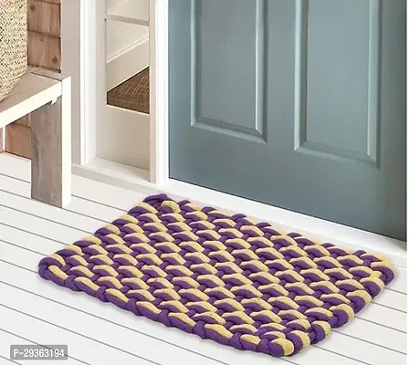 Purple and Cream Colored Door Mat Pack of 1