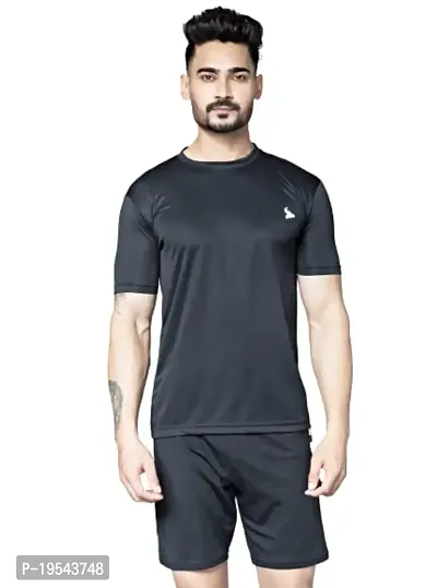 TEES SPORTS Men's Dont Net Polo T-Shirt Black