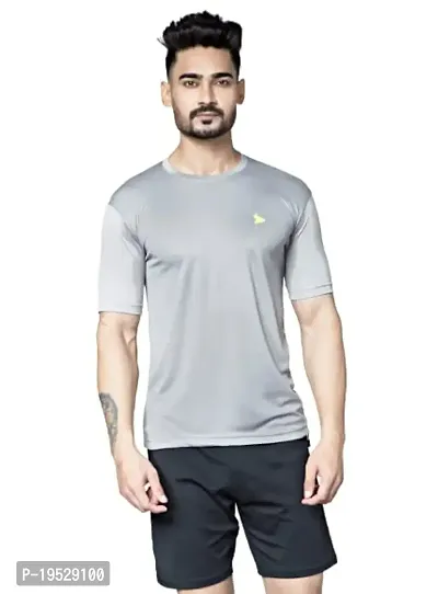 TEES SPORTS Men's Dont Net Polo T-Shirt Grey