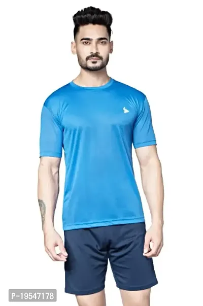 TEES SPORTS Men's Dont Net Polo T-Shirt Dark Blue