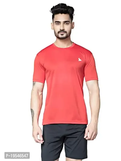 TEES SPORTS Men's Dont Net Polo T-Shirt Red