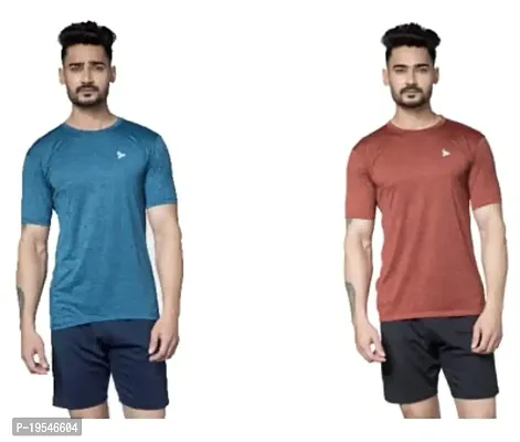 TEES SPORTS Men's Regular Polo T-Shirt (Pack of 2)-Blue,red-M