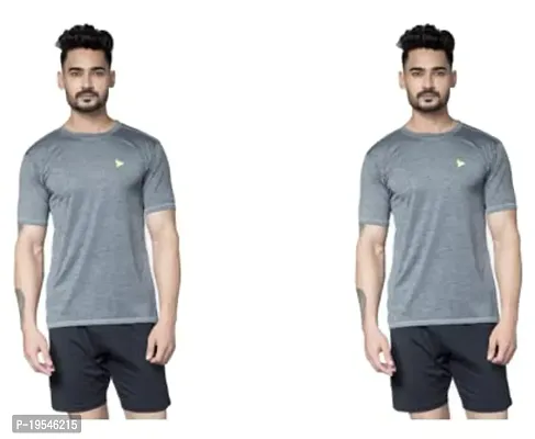 TEES SPORTS Men's Regular Polo T-Shirt (Pack of 2)-Grey,Grey-M