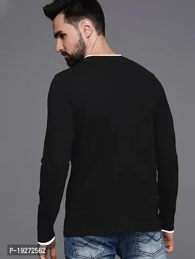 Mens black Round Neck Cotton T-shirt RGB-thumb4