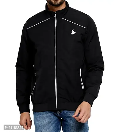 Classic Polyester Solid Jacket for Men
