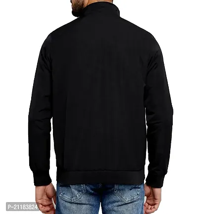 Classic Polyester Solid Jacket for Men-thumb2