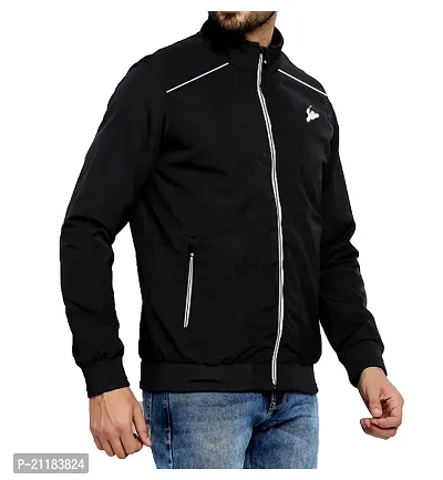 Classic Polyester Solid Jacket for Men-thumb3