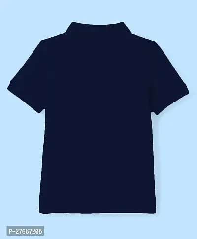 Classic Cotton Blend Solid Tshirt for Kids Boy-thumb2