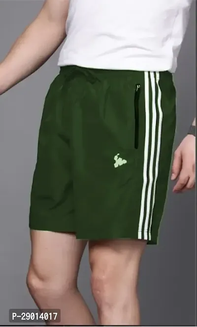 Classic Polyester Solid Shorts for Men-thumb2