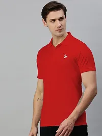 Stylish Cotton Blend Solid Tshirt for Men-thumb2