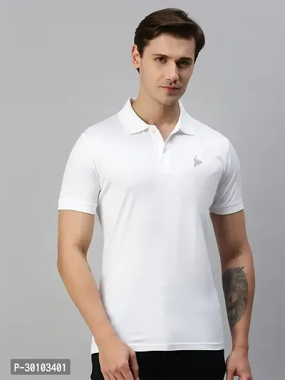 Stylish Cotton Blend Solid Tshirt for Men-thumb0