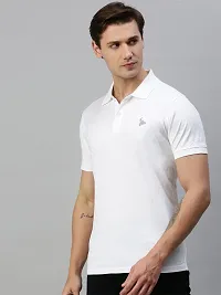 Stylish Cotton Blend Solid Tshirt for Men-thumb1