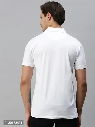 Stylish Cotton Blend Solid Tshirt for Men-thumb3