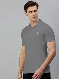 Stylish Cotton Blend Solid Tshirt for Men-thumb1