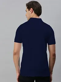 Stylish Cotton Blend Solid Tshirt for Men-thumb1