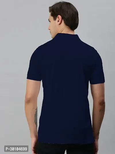 Stylish Cotton Blend Solid Tshirt for Men-thumb2