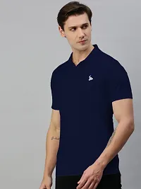 Stylish Cotton Blend Solid Tshirt for Men-thumb2