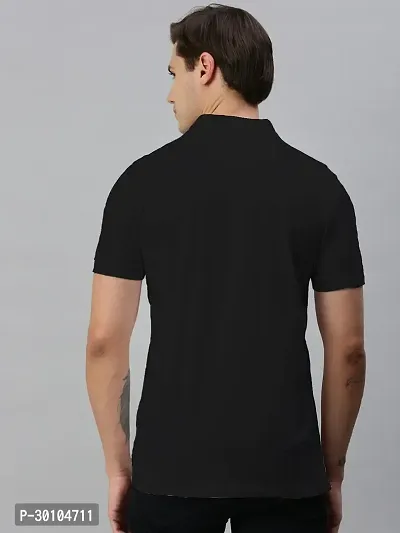 Stylish Cotton Blend Solid Tshirt for Men-thumb3