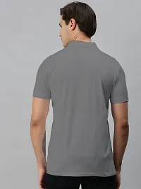 Stylish Cotton Blend Solid Tshirt for Men-thumb1