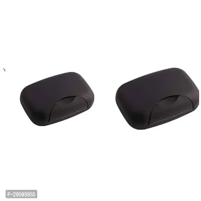 Plastic Black Soap Case For Bathroom Accessories Pack Of 2