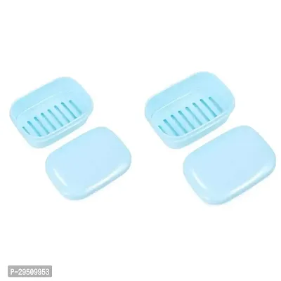 Plastic Blue Soap Case For Bathroom Accessories Pack Of 2-thumb0