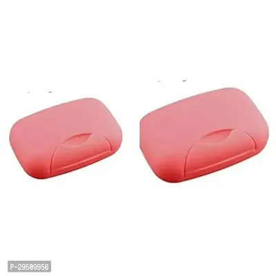 Plastic Peach Soap Case For Bathroom Accessories Pack Of 2-thumb0