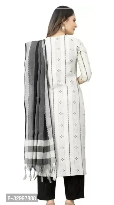 Women Kurti Trouser Dupatta Set-thumb4