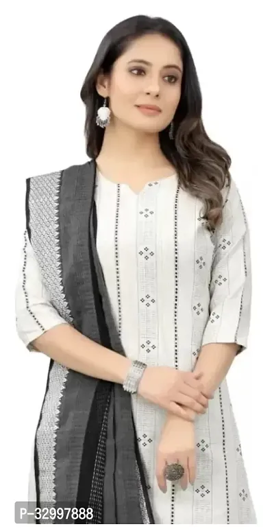 Women Kurti Trouser Dupatta Set-thumb3