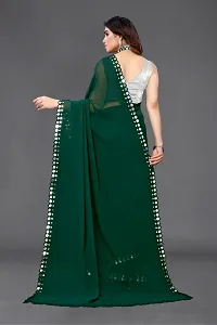 Women Georgetta Saree With Unstitched Blouse Piece-thumb1