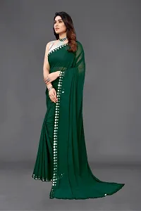 Women Georgetta Saree With Unstitched Blouse Piece-thumb4