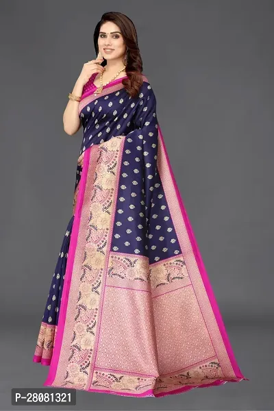 Beautiful Art Silk Saree With Blouse Piece For Women-thumb4