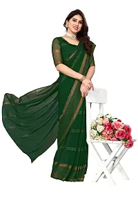 Women Chiffon Saree with  Unstitched Blouse Piece-thumb2